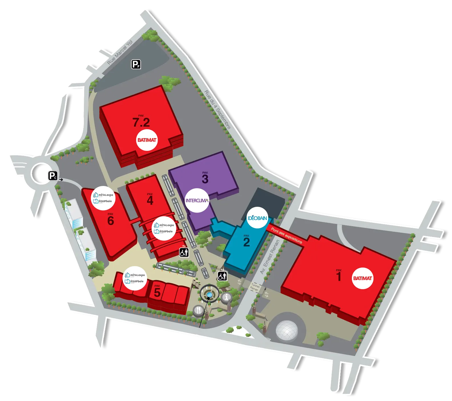 Plan des salons du Mondial du Batiment 2024