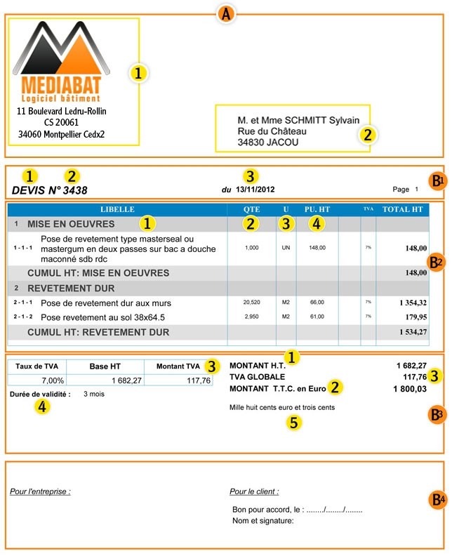 Comment faire un devis avec le logiciel bâtiment Mediabat